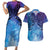 New Zealand Matariki Couples Matching Short Sleeve Bodycon Dress and Hawaiian Shirt Aotearoa Maori New Year Galaxy Maori Silver Fern