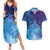 New Zealand Matariki Couples Matching Summer Maxi Dress and Hawaiian Shirt Aotearoa Maori New Year Galaxy Maori Silver Fern