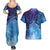 New Zealand Matariki Couples Matching Summer Maxi Dress and Hawaiian Shirt Aotearoa Maori New Year Galaxy Maori Silver Fern