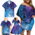 New Zealand Matariki Family Matching Off Shoulder Short Dress and Hawaiian Shirt Aotearoa Maori New Year Galaxy Maori Silver Fern