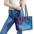 New Zealand Matariki Leather Tote Bag Aotearoa Maori New Year Galaxy Maori Silver Fern