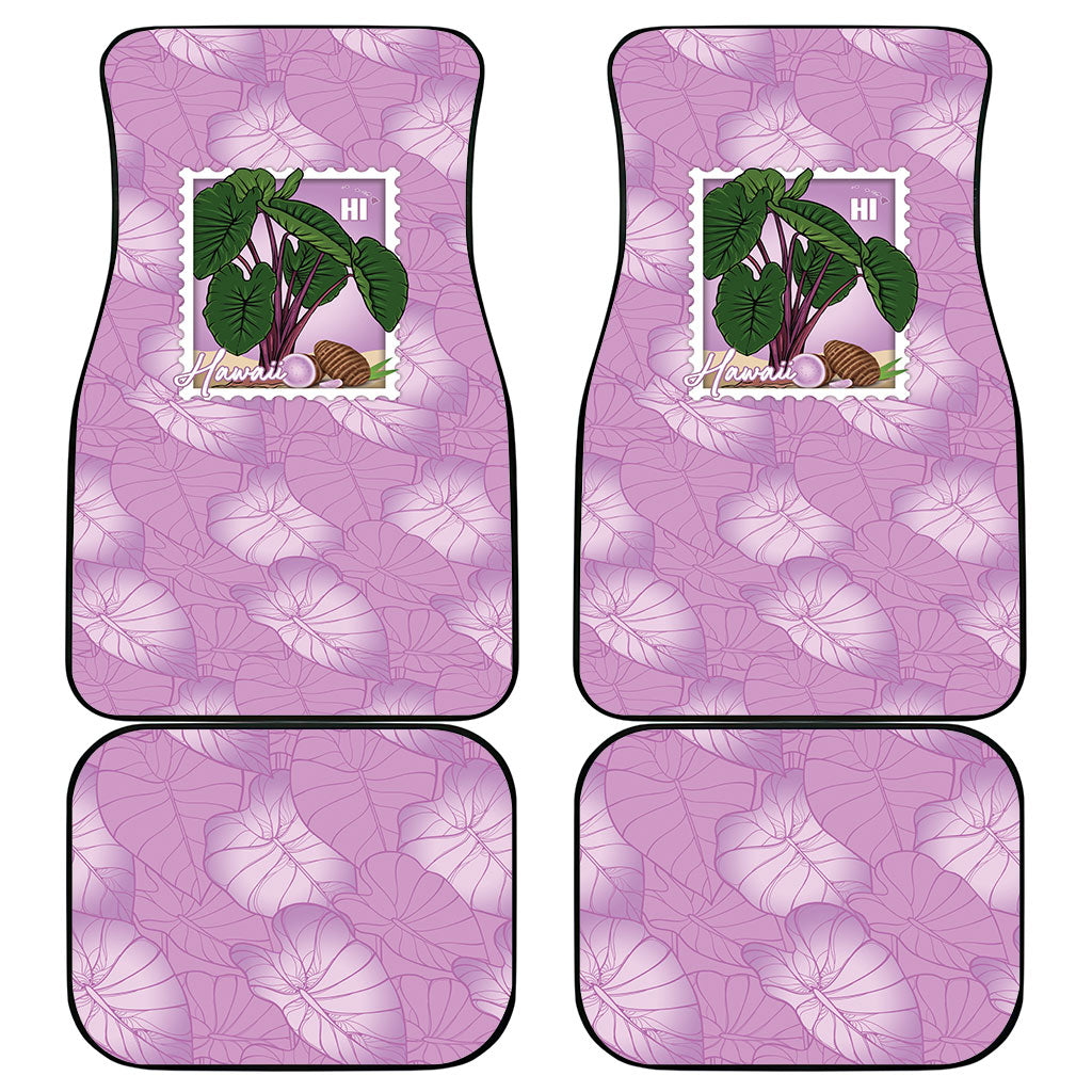 Aloha Hawaii Kalo Car Mats Hawaiian Taro Leaves Stylized Stamp LT14 - Polynesian Pride