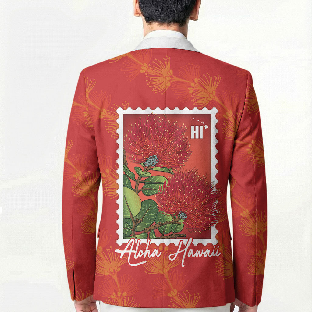 Aloha Hawaii Ohia Lehua Blazer Hawaiian Lei Stylized Stamp LT14 - Polynesian Pride