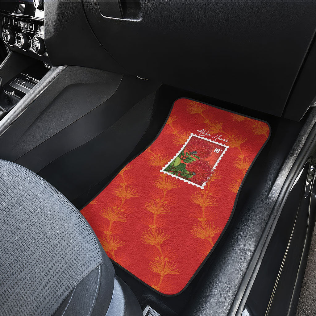 Aloha Hawaii Ohia Lehua Car Mats Hawaiian Lei Stylized Stamp LT14 - Polynesian Pride