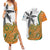 Custom Fiji And Australia Rugby Couples Matching Summer Maxi Dress and Hawaiian Shirt Fijian Palm Tree Mix Aussie Kangaroo