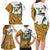 Custom Fiji And Australia Rugby Family Matching Long Sleeve Bodycon Dress and Hawaiian Shirt Fijian Palm Tree Mix Aussie Kangaroo