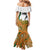 Custom Fiji And Australia Rugby Family Matching Mermaid Dress and Hawaiian Shirt Fijian Palm Tree Mix Aussie Kangaroo