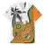 Custom Fiji And Australia Rugby Family Matching Short Sleeve Bodycon Dress and Hawaiian Shirt Fijian Palm Tree Mix Aussie Kangaroo