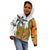 Custom Fiji And Australia Rugby Kid Hoodie Fijian Palm Tree Mix Aussie Kangaroo