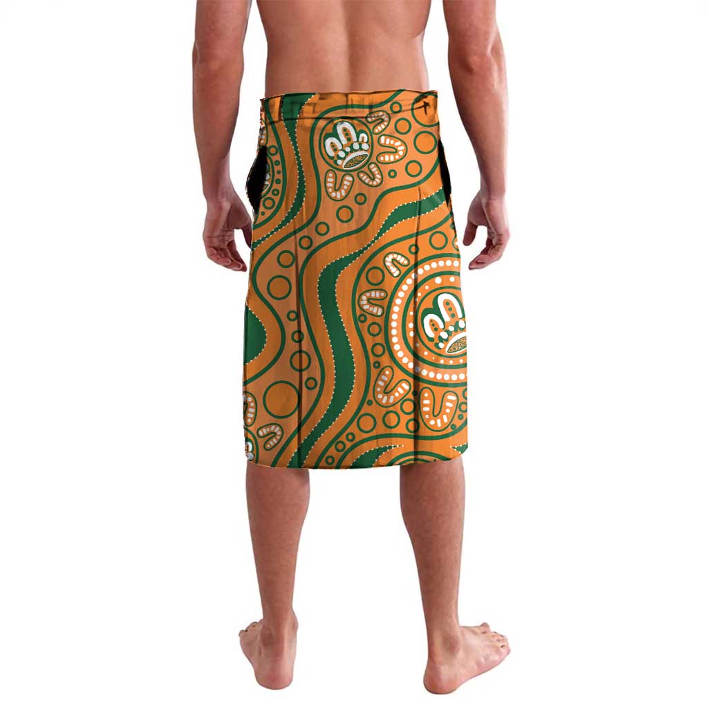 Custom Fiji And Australia Rugby Lavalava Fijian Palm Tree Mix Aussie Kangaroo LT14 - Polynesian Pride