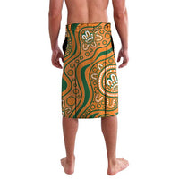 Custom Fiji And Australia Rugby Lavalava Fijian Palm Tree Mix Aussie Kangaroo LT14 - Polynesian Pride