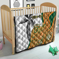 Custom Fiji And Australia Rugby Quilt Fijian Palm Tree Mix Aussie Kangaroo LT14 - Polynesian Pride