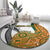 Custom Fiji And Australia Rugby Round Carpet Fijian Palm Tree Mix Aussie Kangaroo