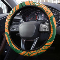 Fiji And Australia Rugby Steering Wheel Cover Fijian Palm Tree Mix Aussie Kangaroo LT14 - Polynesian Pride