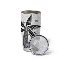 Fiji And Australia Rugby Tumbler Cup Fijian Palm Tree Mix Aussie Kangaroo LT14 - Polynesian Pride