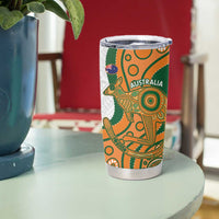 Fiji And Australia Rugby Tumbler Cup Fijian Palm Tree Mix Aussie Kangaroo LT14 - Polynesian Pride