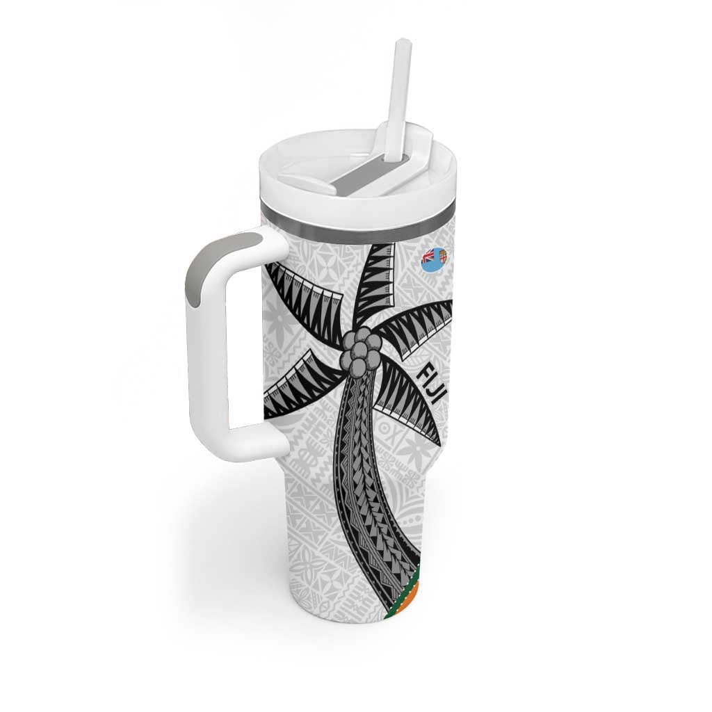 Fiji And Australia Rugby Tumbler With Handle Fijian Palm Tree Mix Aussie Kangaroo LT14 - Polynesian Pride