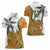 Custom Fiji And Australia Rugby Women Polo Shirt Fijian Palm Tree Mix Aussie Kangaroo