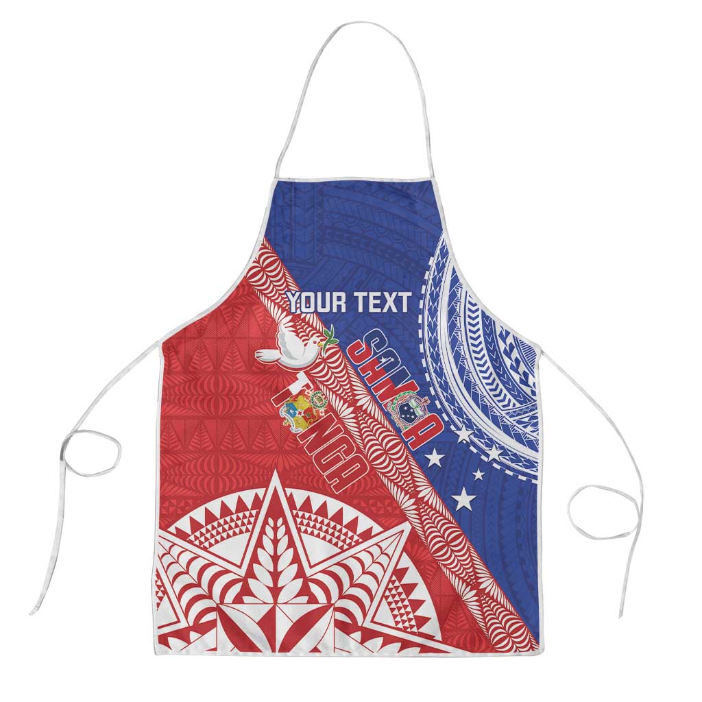 Tonga and Samoa Rugby Custom Apron Ikale Tahi Manu Samoa Together LT14 Red - Polynesian Pride