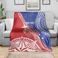 Tonga and Samoa Rugby Custom Blanket Ikale Tahi Manu Samoa Together LT14 - Polynesian Pride