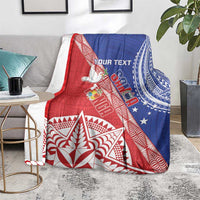 Tonga and Samoa Rugby Custom Blanket Ikale Tahi Manu Samoa Together LT14 - Polynesian Pride