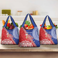 Tonga and Samoa Rugby Custom Grocery Bag Ikale Tahi Manu Samoa Together LT14 3-pack One Size Red - Polynesian Pride
