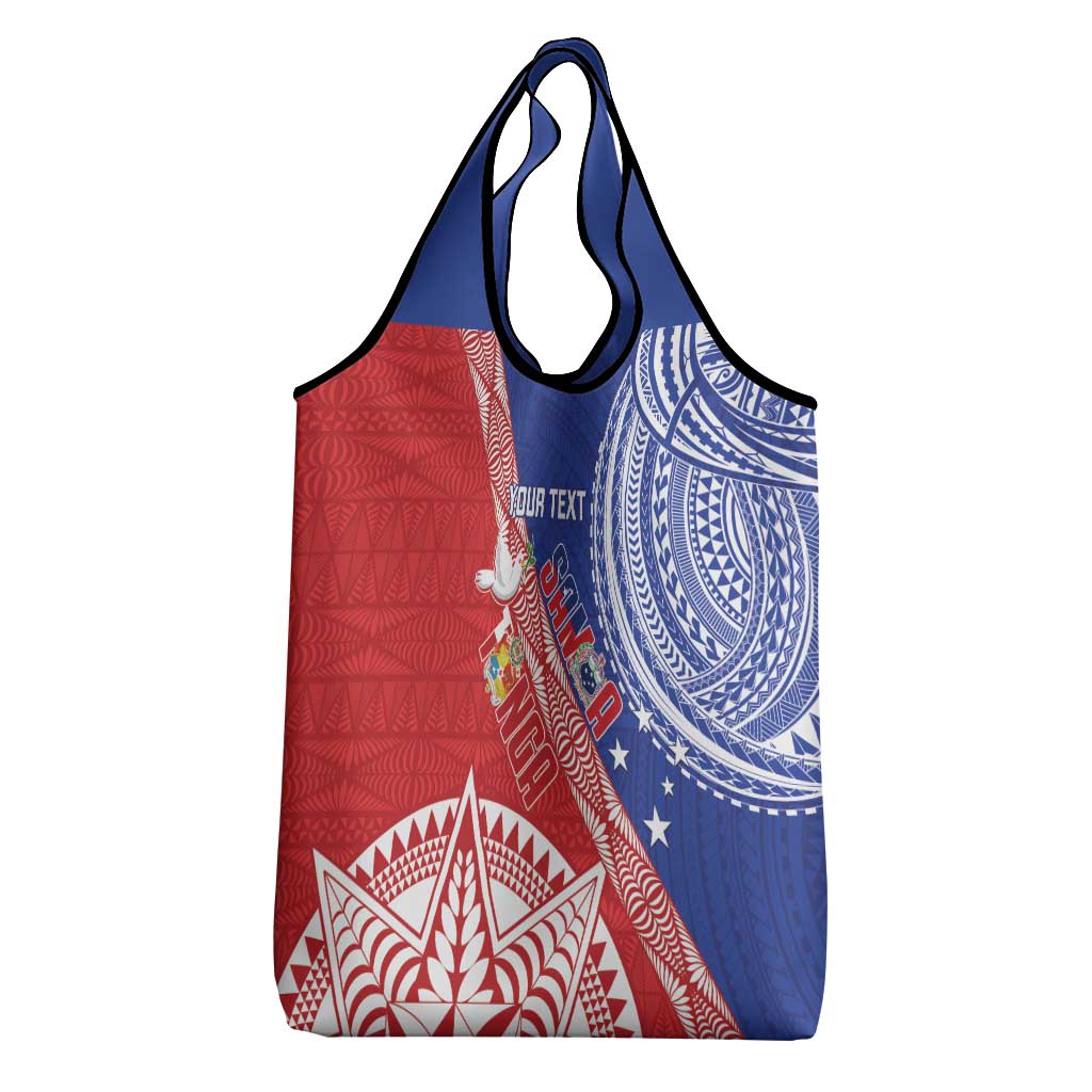 Tonga and Samoa Rugby Custom Grocery Bag Ikale Tahi Manu Samoa Together LT14 - Polynesian Pride