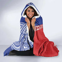 Tonga and Samoa Rugby Custom Hooded Blanket Ikale Tahi Manu Samoa Together LT14 - Polynesian Pride