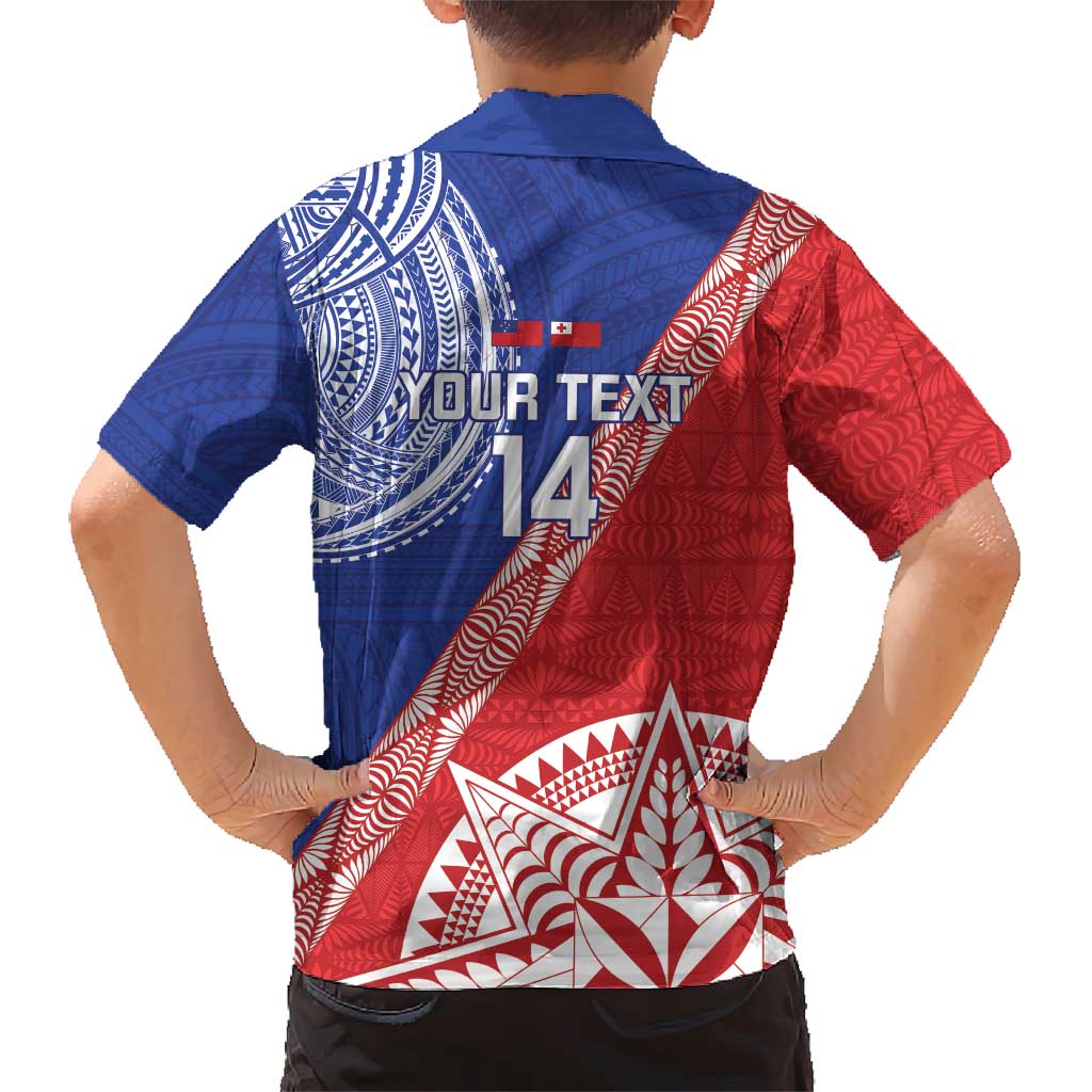 Tonga and Samoa Rugby Custom Kid Hawaiian Shirt Ikale Tahi Manu Samoa Together LT14 - Polynesian Pride