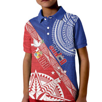 Tonga and Samoa Rugby Custom Kid Polo Shirt Ikale Tahi Manu Samoa Together LT14 Kid Red - Polynesian Pride