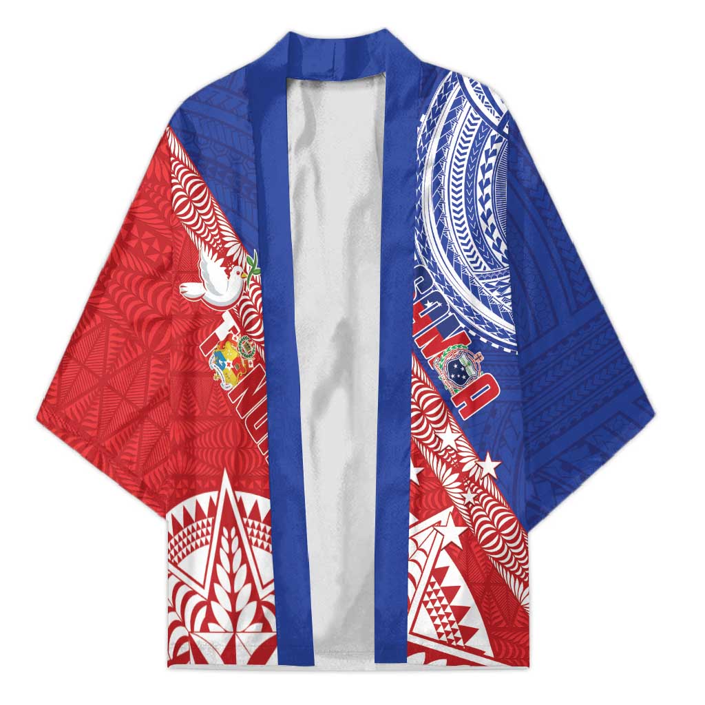 Tonga and Samoa Rugby Custom Kimono Ikale Tahi Manu Samoa Together LT14 Unisex Red - Polynesian Pride