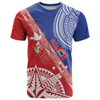 Tonga and Samoa Rugby Custom T Shirt Ikale Tahi Manu Samoa Together LT14 Red - Polynesian Pride
