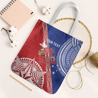 Tonga and Samoa Rugby Custom Tote Bag Ikale Tahi Manu Samoa Together LT14 White Strap One Size Red - Polynesian Pride