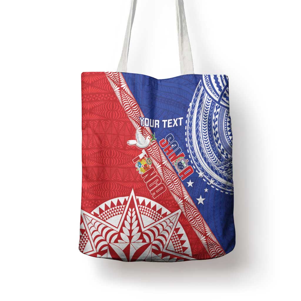 Tonga and Samoa Rugby Custom Tote Bag Ikale Tahi Manu Samoa Together LT14 - Polynesian Pride