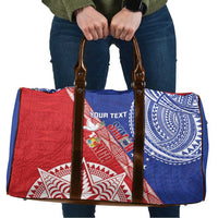 Tonga and Samoa Rugby Custom Travel Bag Ikale Tahi Manu Samoa Together LT14 Red - Polynesian Pride
