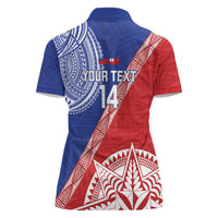 Tonga and Samoa Rugby Custom Women Polo Shirt Ikale Tahi Manu Samoa Together LT14 - Polynesian Pride