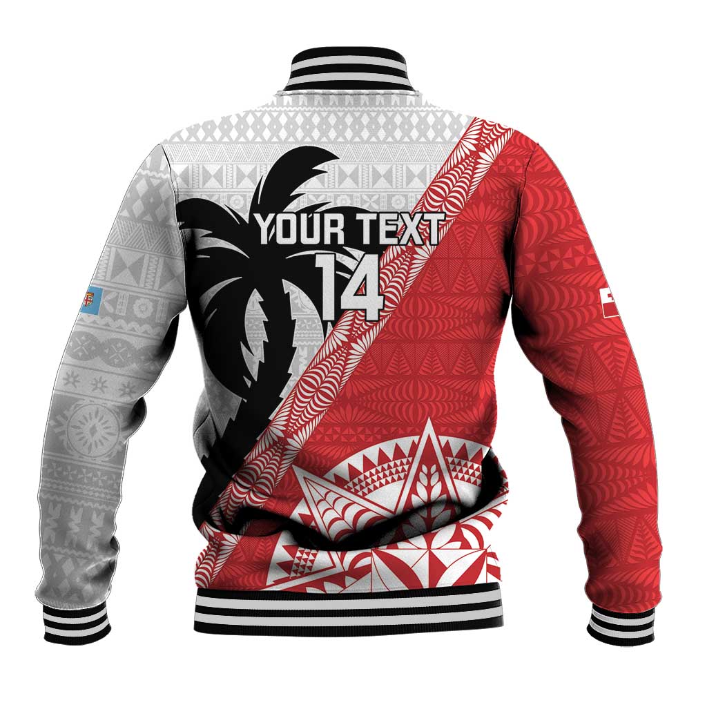 Fiji and Tonga Rugby Custom Baseball Jacket Flying Fijians Ikale Tahi Together Pacific LT14 - Polynesian Pride