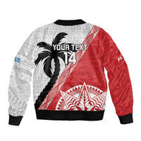 Fiji and Tonga Rugby Custom Bomber Jacket Flying Fijians Ikale Tahi Together Pacific LT14 - Polynesian Pride