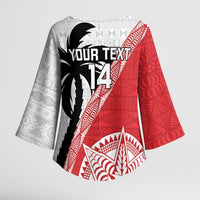 Fiji and Tonga Rugby Custom Kimono Sleeve Blouse Flying Fijians Ikale Tahi Together Pacific LT14 - Polynesian Pride