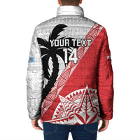 Fiji and Tonga Rugby Custom Padded Jacket Flying Fijians Ikale Tahi Together Pacific LT14 - Polynesian Pride