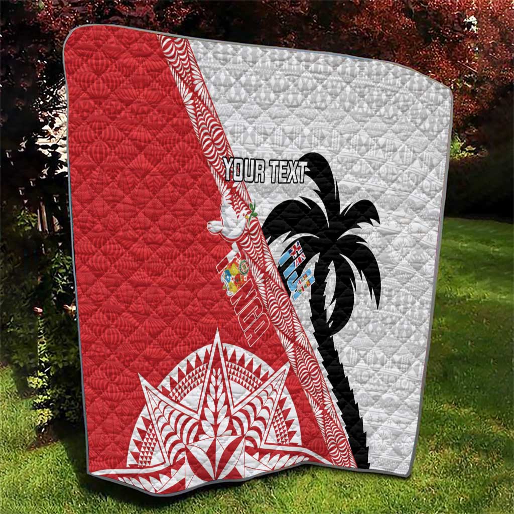 Fiji and Tonga Rugby Custom Quilt Flying Fijians Ikale Tahi Together Pacific LT14 - Polynesian Pride
