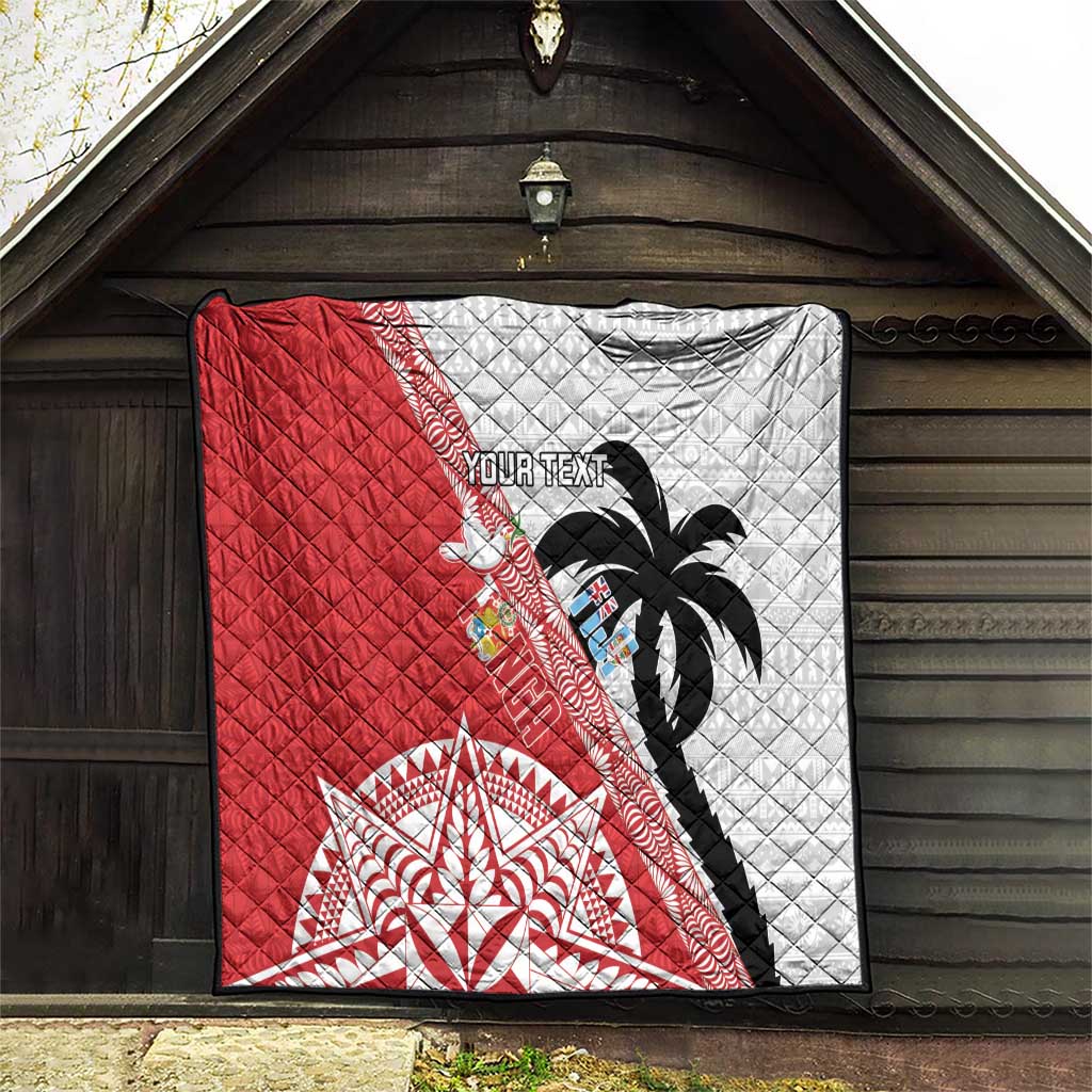 Fiji and Tonga Rugby Custom Quilt Flying Fijians Ikale Tahi Together Pacific LT14 - Polynesian Pride