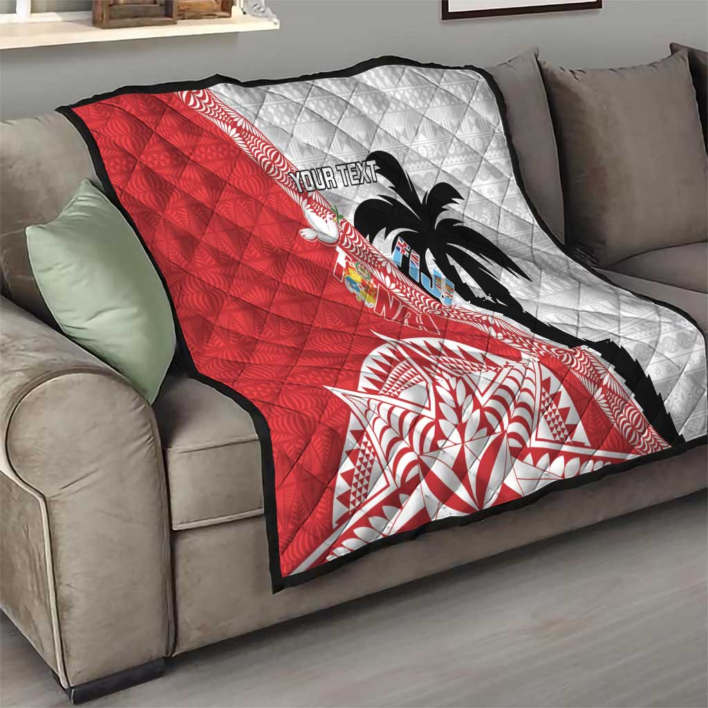 Fiji and Tonga Rugby Custom Quilt Flying Fijians Ikale Tahi Together Pacific LT14 - Polynesian Pride