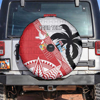 Fiji and Tonga Rugby Custom Spare Tire Cover Flying Fijians Ikale Tahi Together Pacific LT14 Red - Polynesian Pride