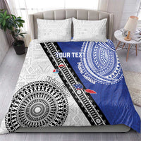 Fiji an Samoa Rugby Custom Bedding Set Flying Fijians Manu Samoa Together Pacific LT14 - Polynesian Pride