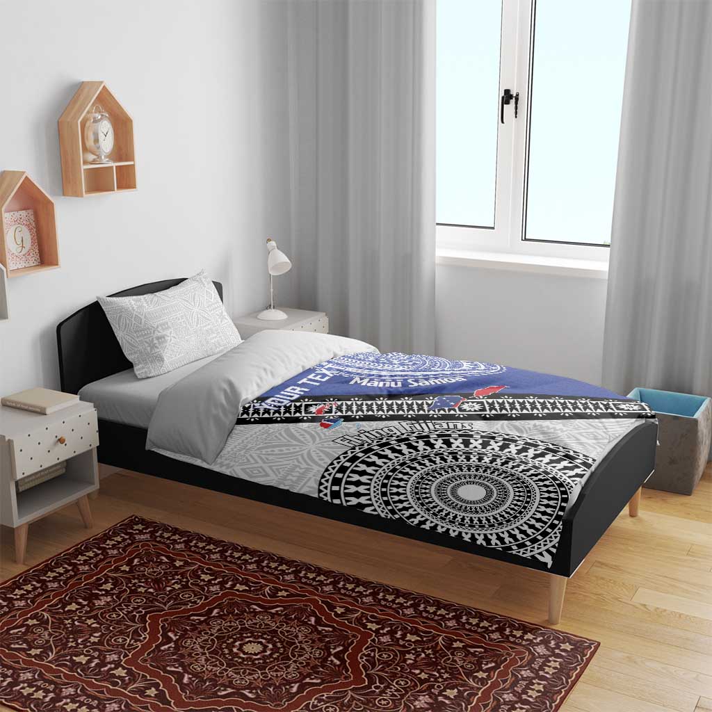 Fiji an Samoa Rugby Custom Bedding Set Flying Fijians Manu Samoa Together Pacific LT14 - Polynesian Pride