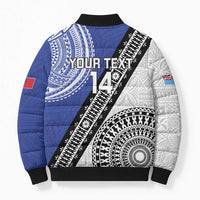 Fiji an Samoa Rugby Custom Bomber Puffer Jacket Flying Fijians Manu Samoa Together Pacific LT14 - Polynesian Pride