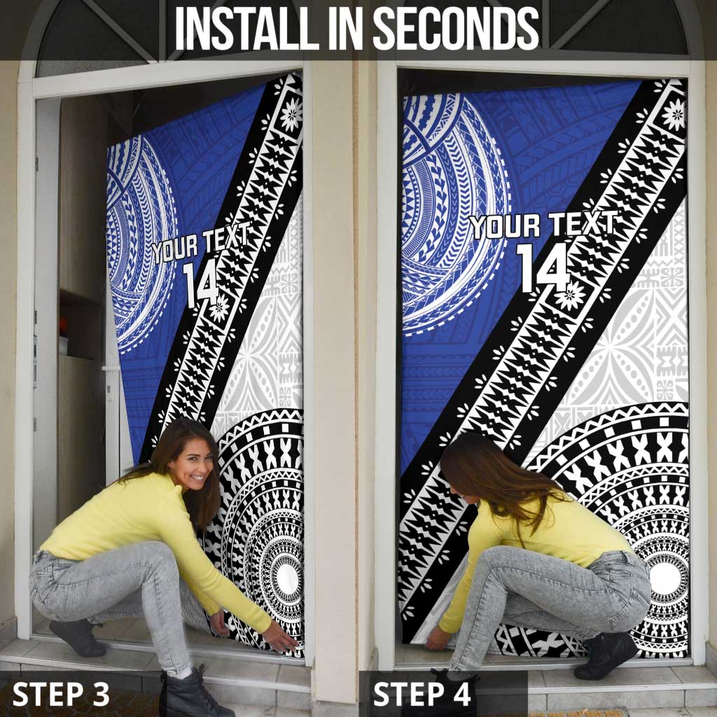 Fiji an Samoa Rugby Custom Door Cover Flying Fijians Manu Samoa Together Pacific LT14 - Polynesian Pride