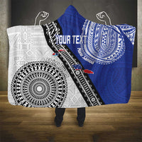 Fiji an Samoa Rugby Custom Hooded Blanket Flying Fijians Manu Samoa Together Pacific LT14 - Polynesian Pride
