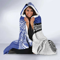 Fiji an Samoa Rugby Custom Hooded Blanket Flying Fijians Manu Samoa Together Pacific LT14 - Polynesian Pride